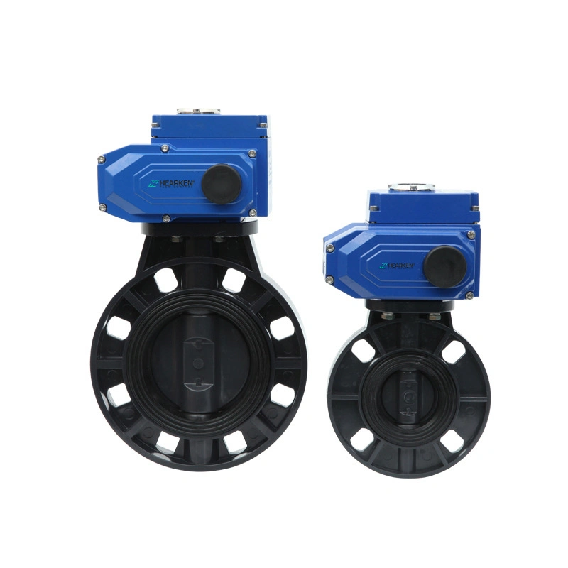 Good Price 220V 24V 2 Inch UPVC Plastic Wafer PVC Electric Butterfly Valve