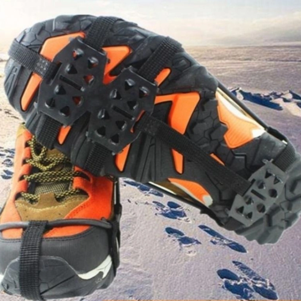 Outdoor 24-Tooth Manganese Steel Crampons Non-Slip Shoe Covers Snow Claws Mountaineering Fishing Shoe Bl23281