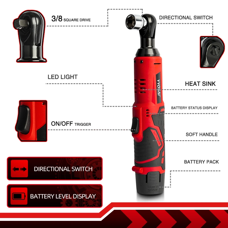 Ready Stock Durable Vvosai 12V Portable Electric Wrench