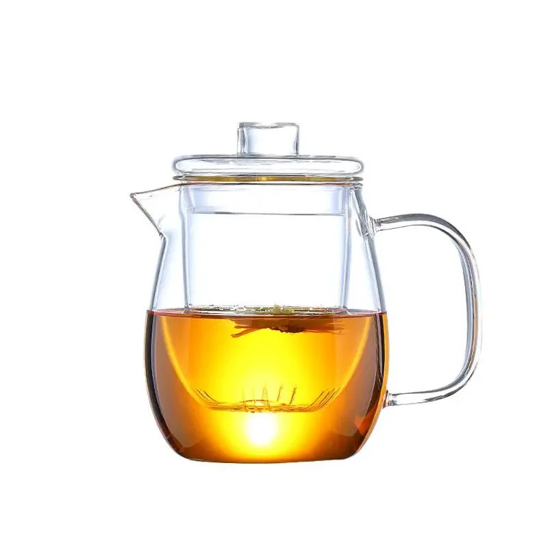 Wholesale Hand Blown Transparent Heat Resistant Borosilicate Loose Leaf Glass Tea Pots Kettles