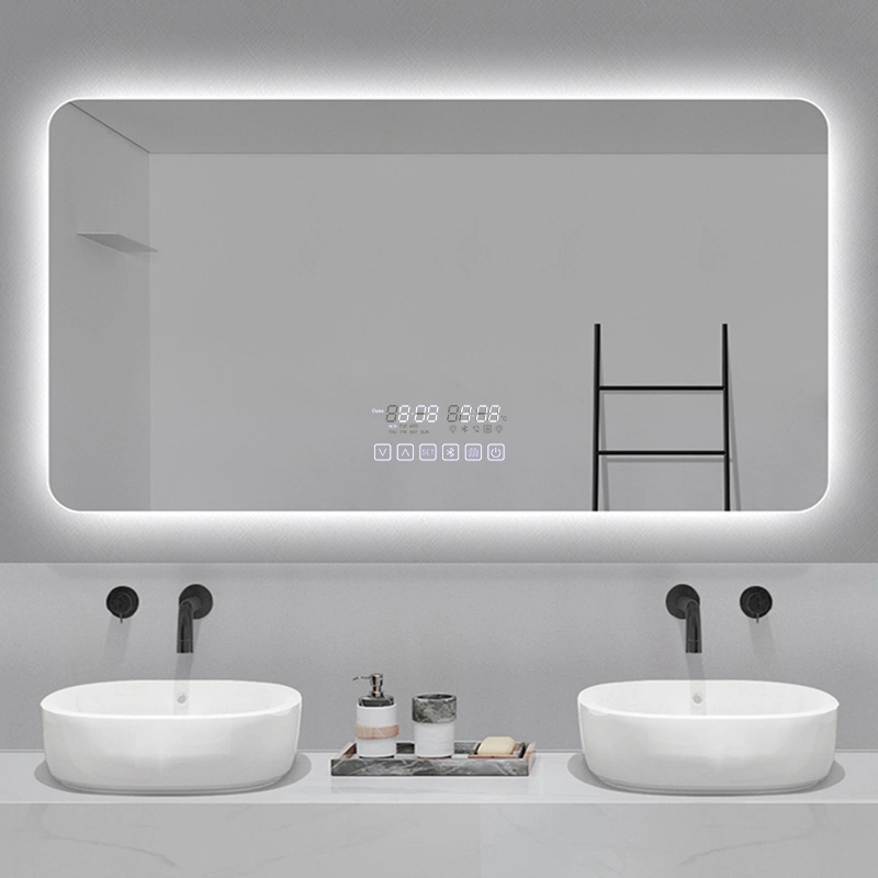 Baño personalizado iluminado Defogger ajustable Smart LED espejo Accesorios de baño