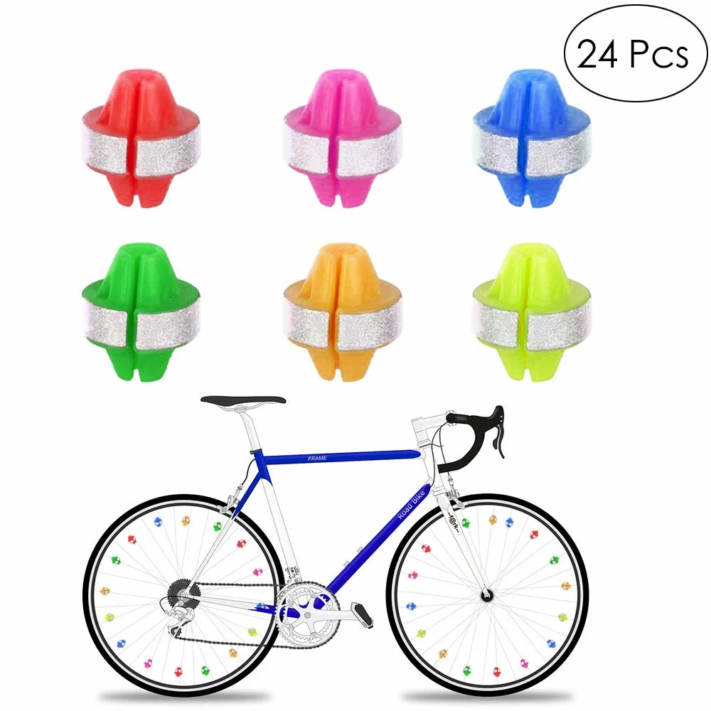 Rayons de vélo visibles en hauteur Beads installation facile rayons de roue de vélo Perle réflective