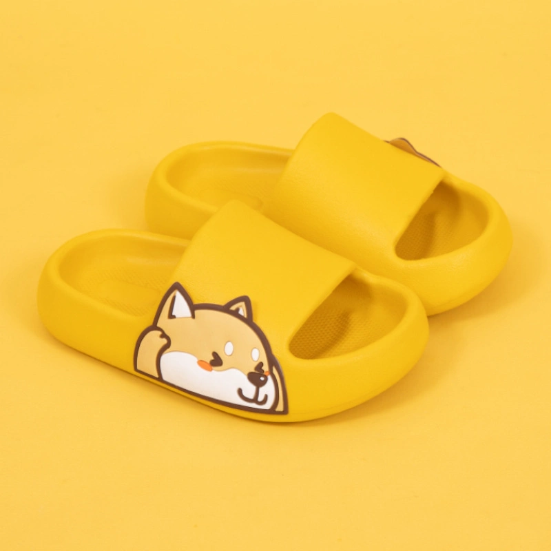 New Summer Cartoon Dog Boys Kids Slippers Indoor Home Shoes EVA Quality Slides Parents Children Cute Funny Soft