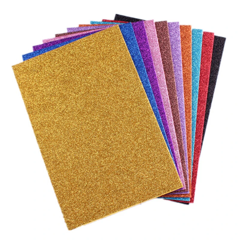 Colorful EVA Glitter Foam Sheet with Self-Adhesive Glue for Handmade Craft