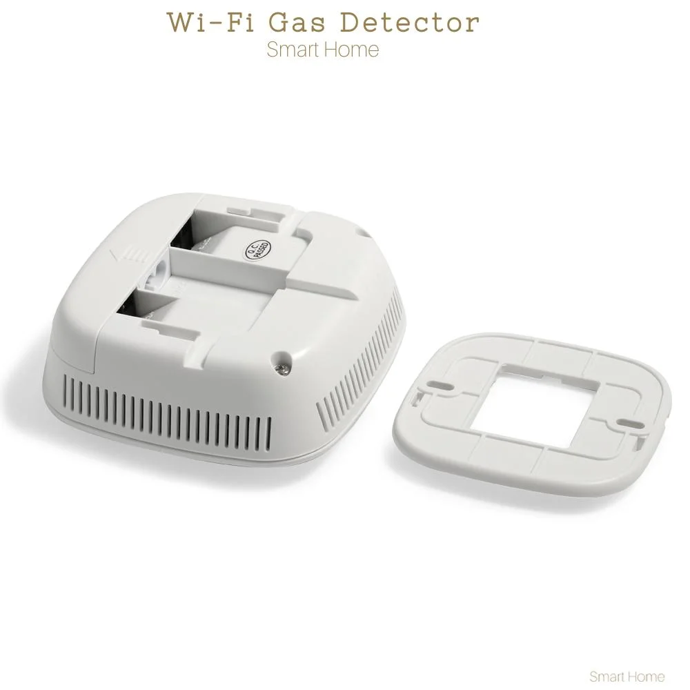 Combustible Flammable LPG Natural CH4 Methane Automatic Tuya Smart WiFi Gas Leak Smoke Detector Alarm