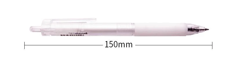 Stationery Wholesale/Supplier Snowhite Retractable Quick Dry Gel Ink Pen, Rubber Grip, 0.5 mm, Muji Style, Black