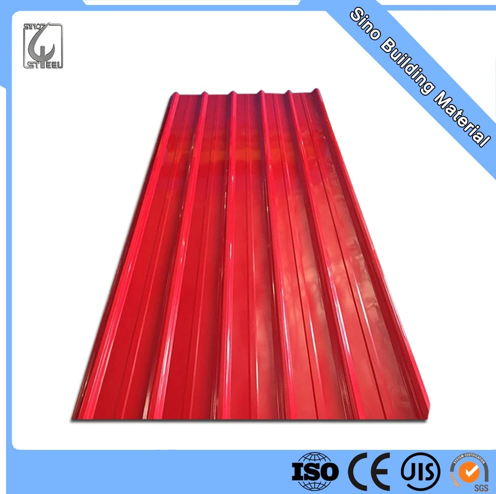 SGCC Building Material Galvanized with Plastic Film PPGI Corrugated Steel Roofing Sheet