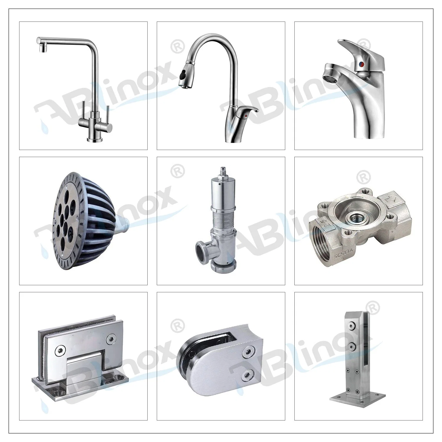 Stainless Steel 304/316 Basin Mixer Cold Hot Faucet Inox Tap Hardware Supermarket