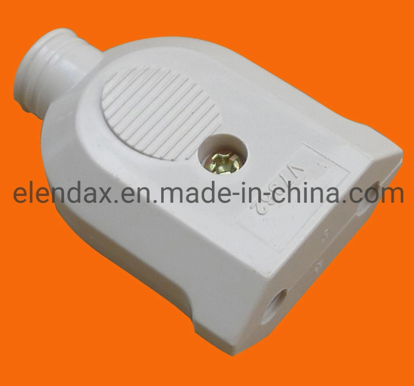 European Style Straight Shape Electric 2 Pin Power Plug (P7053)