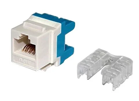 CAT6 180&deg; UTP Keystone Jack White Color