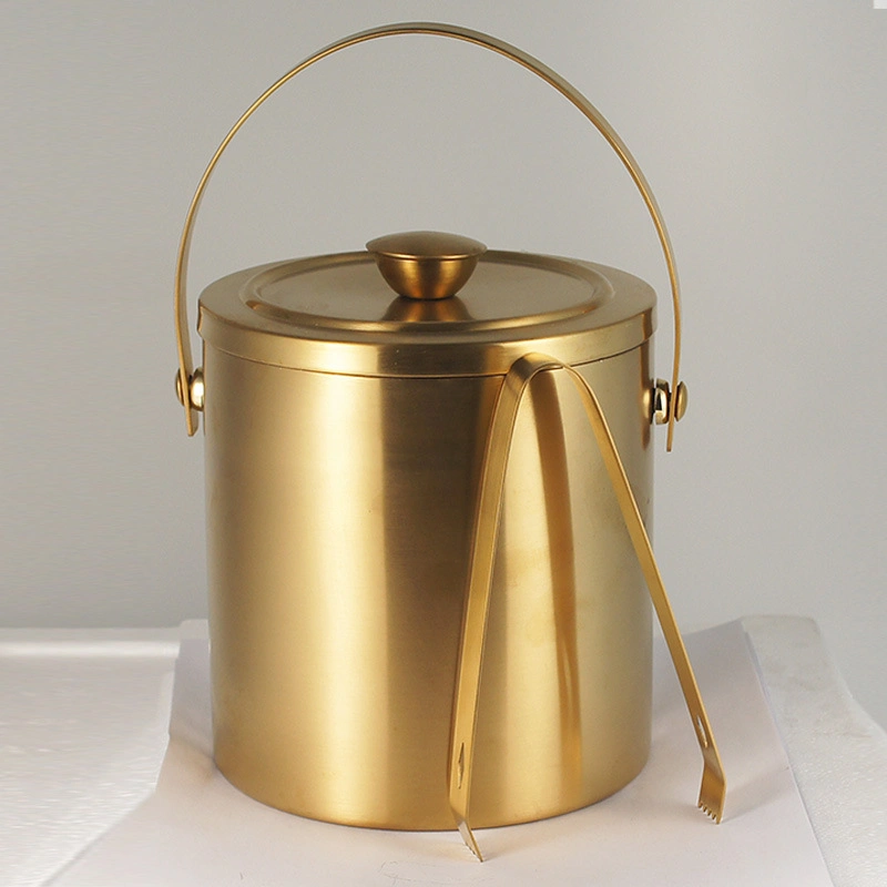 Bowl Shape Rose Gold Color Stainless Steel Ice Bucket Bar Cooler