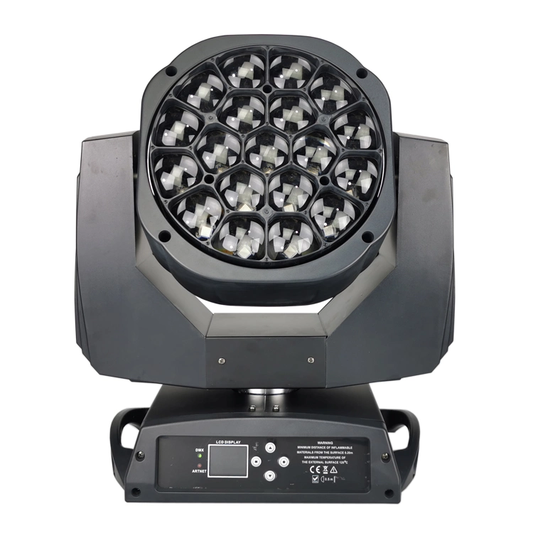 K10 19 X 15W RGBW Big Bee Eye Zoom Beam Wash LED Moving Head