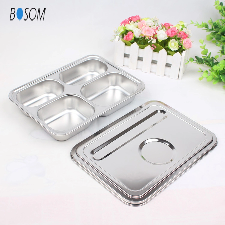 Food Grade Standard Stainless Steel Kitchenware, High quality/High cost performance Food Box, Lunch Tray