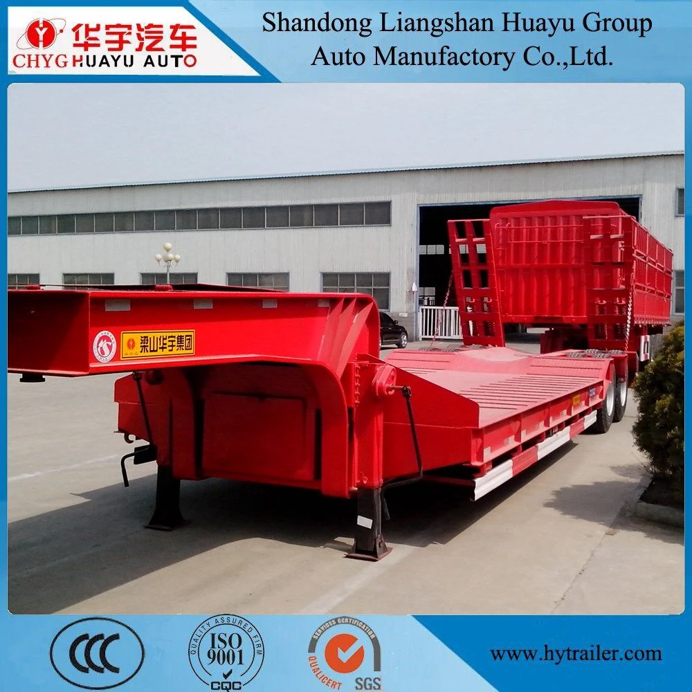 2/3/4 Axle Heavy Duty Low Loader Truck Head Semi Trailer for Heavy Equipment Excavator Transport