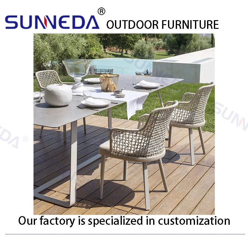 Elegant All-Weather Commercial Street Cafe Park Countryside Resort Coastal Fashionable Woven Furniture