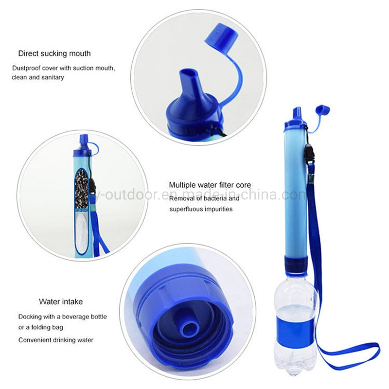 Good Quality Emergency Survival Equipment Mini Water Filtration Purifier, Portable Personal Emergency Preparedness Supply Water Filter Water Bag