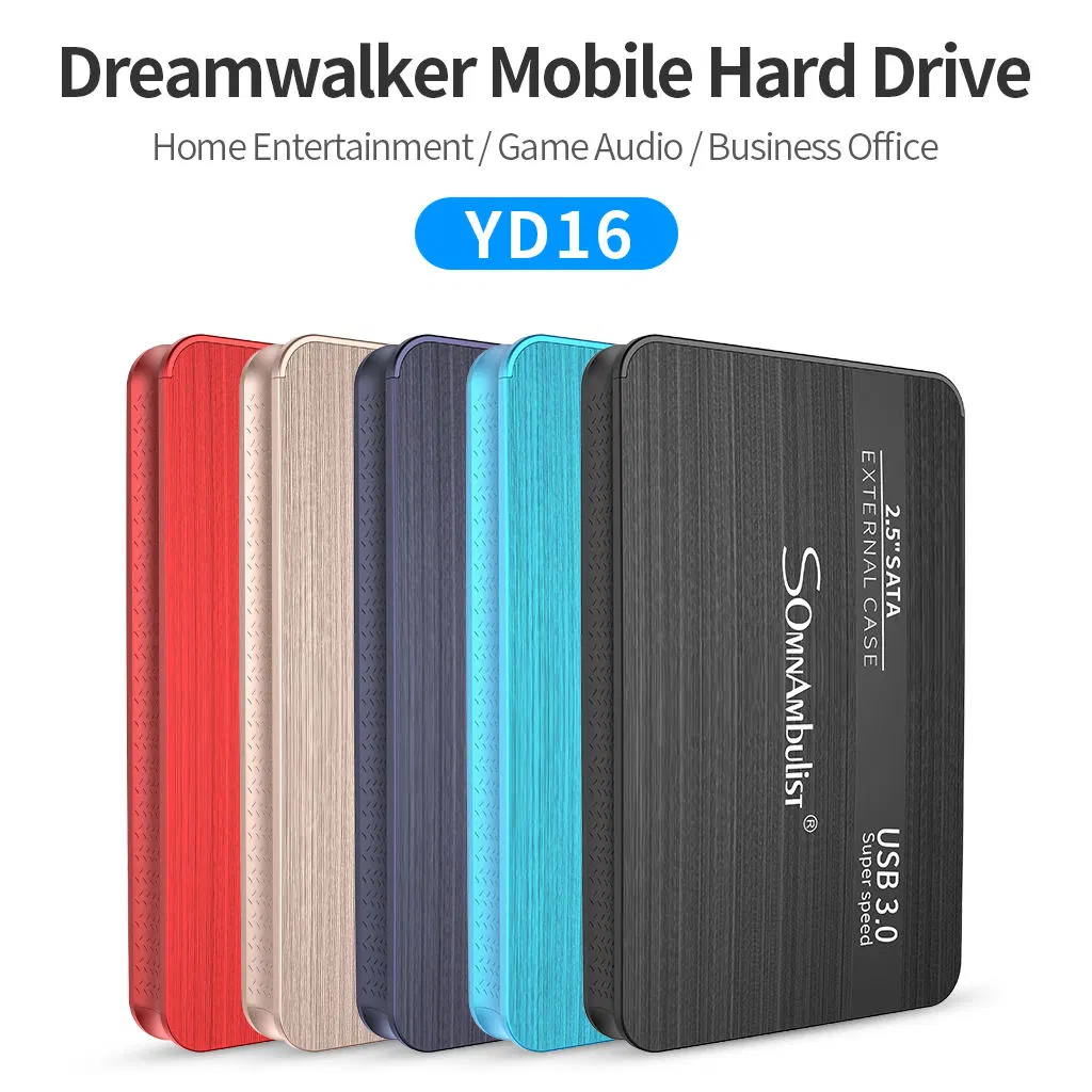 Somnambulist Gjhd06 USB 3.0 Storage Device 500g 320GB 1tb 2tb External Hard Drive