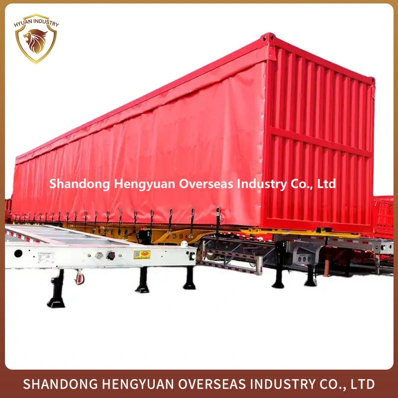 Custom Color 40 FT Chassis Versand Container Trailer Skelett Container Anhänger