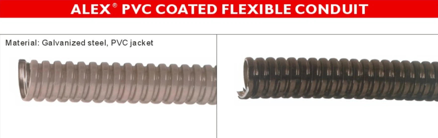 Flexibler Kabelschlauch aus verzinktem Stahl/flüssigkeitsdichter Kabelschlauch/PVC-beschichteter flexibler Kabeljau/Stahlschlauch