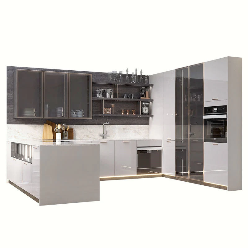 Um Modulador de madeira MDF modular 18mm venda arca congeladora moderna 2021 mobiliário personalizado de armários de cozinha Armários de cozinha