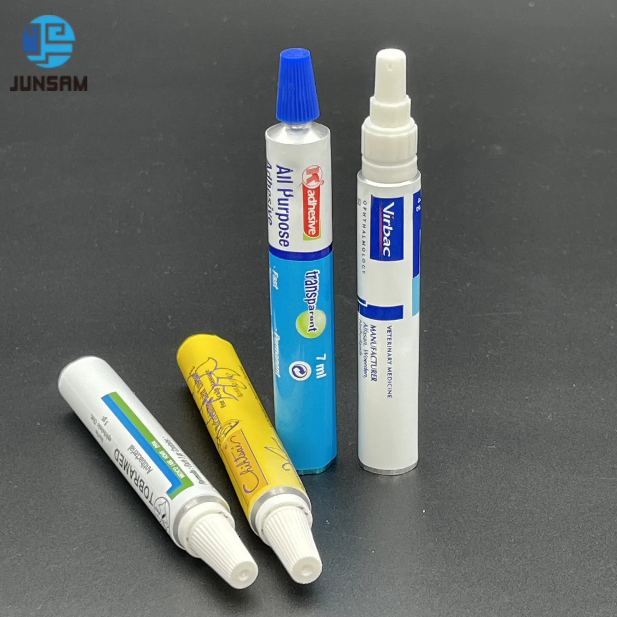 Short Leadtime 3.5g-5g Volume Eye Ointment Aluminium Collapsible Tube with Plastic Cap