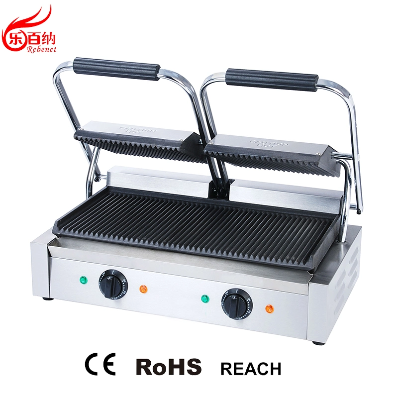 Commercial Kitchen Equipment Electric Panini Sandwich Press Grill (PG-2SA)