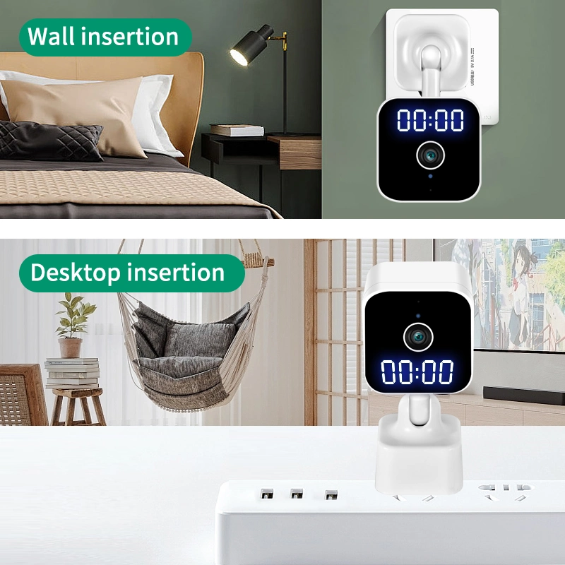 Plug and Play Smart Surveillance Clock WiFi camera 2 Way Audio IP Camera Night Vision V380 WiFi Mini Camera