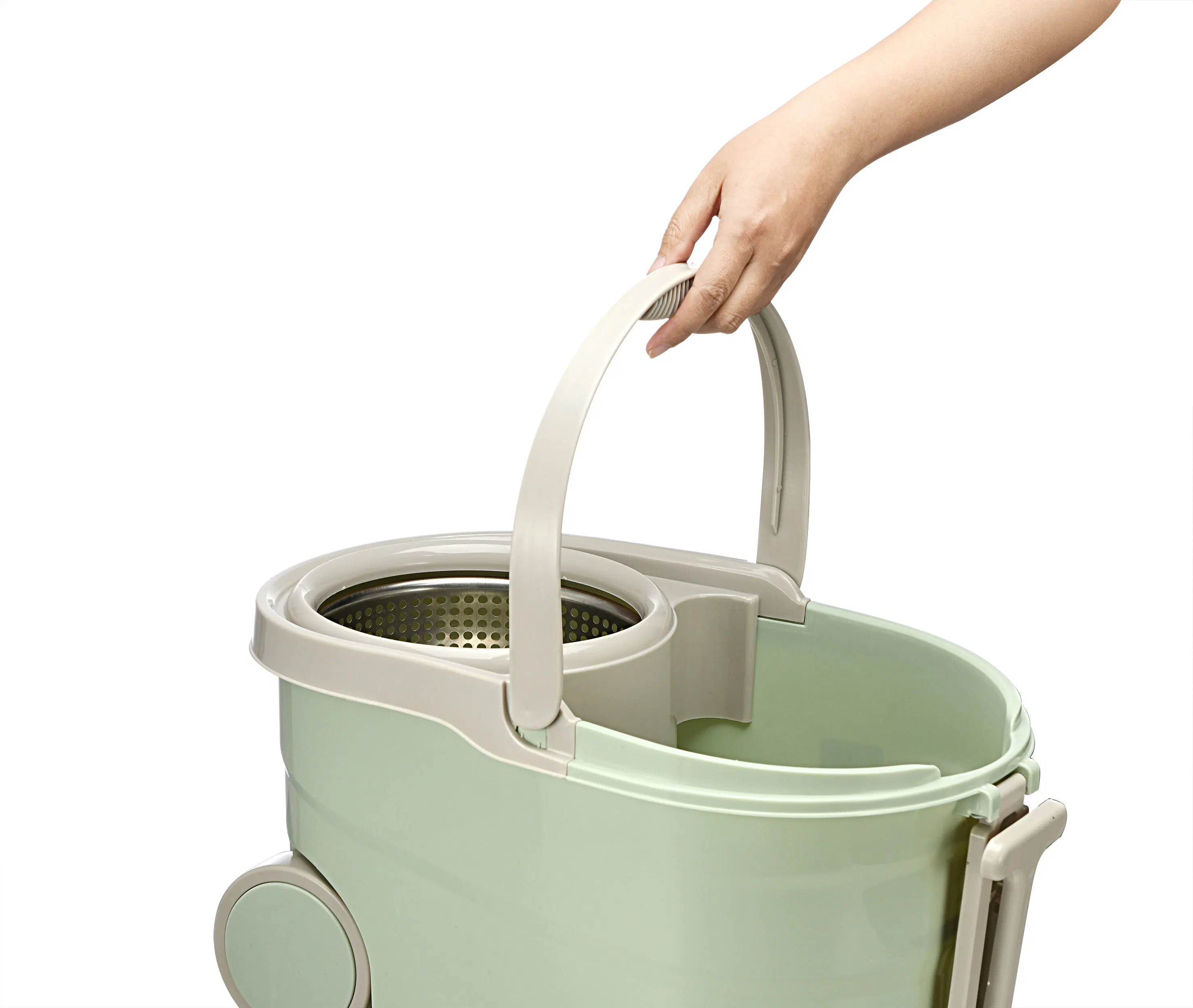 Light Clean and Dry 360 Degree Spin Mop Bucket Two Refills