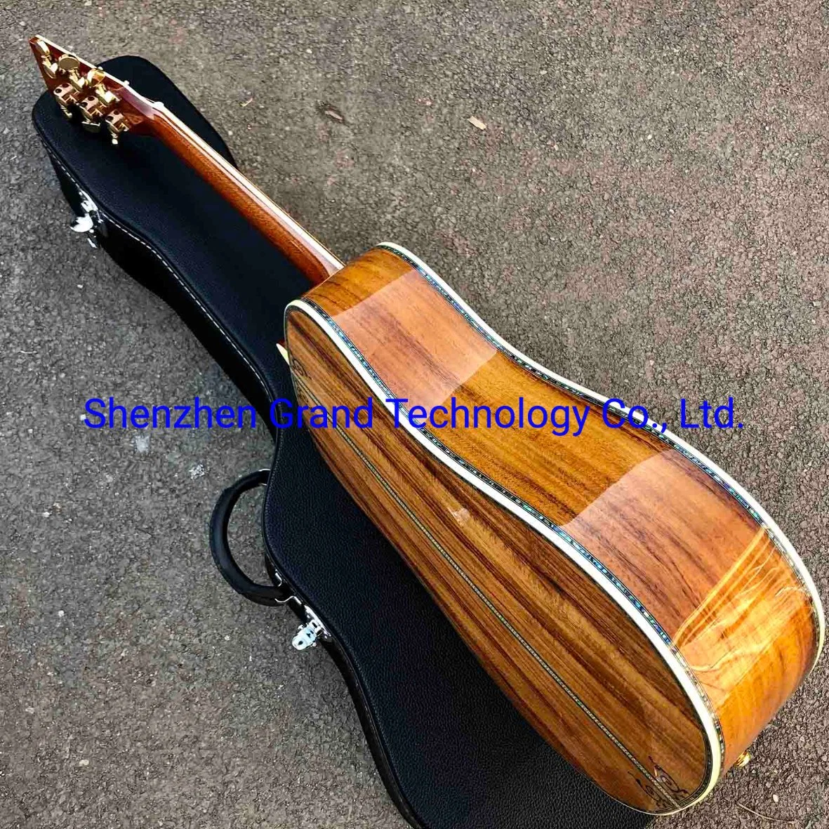 Custom 41 pulgadas Ebony Fingerboard sólido Koa Madera Guitarra acústica