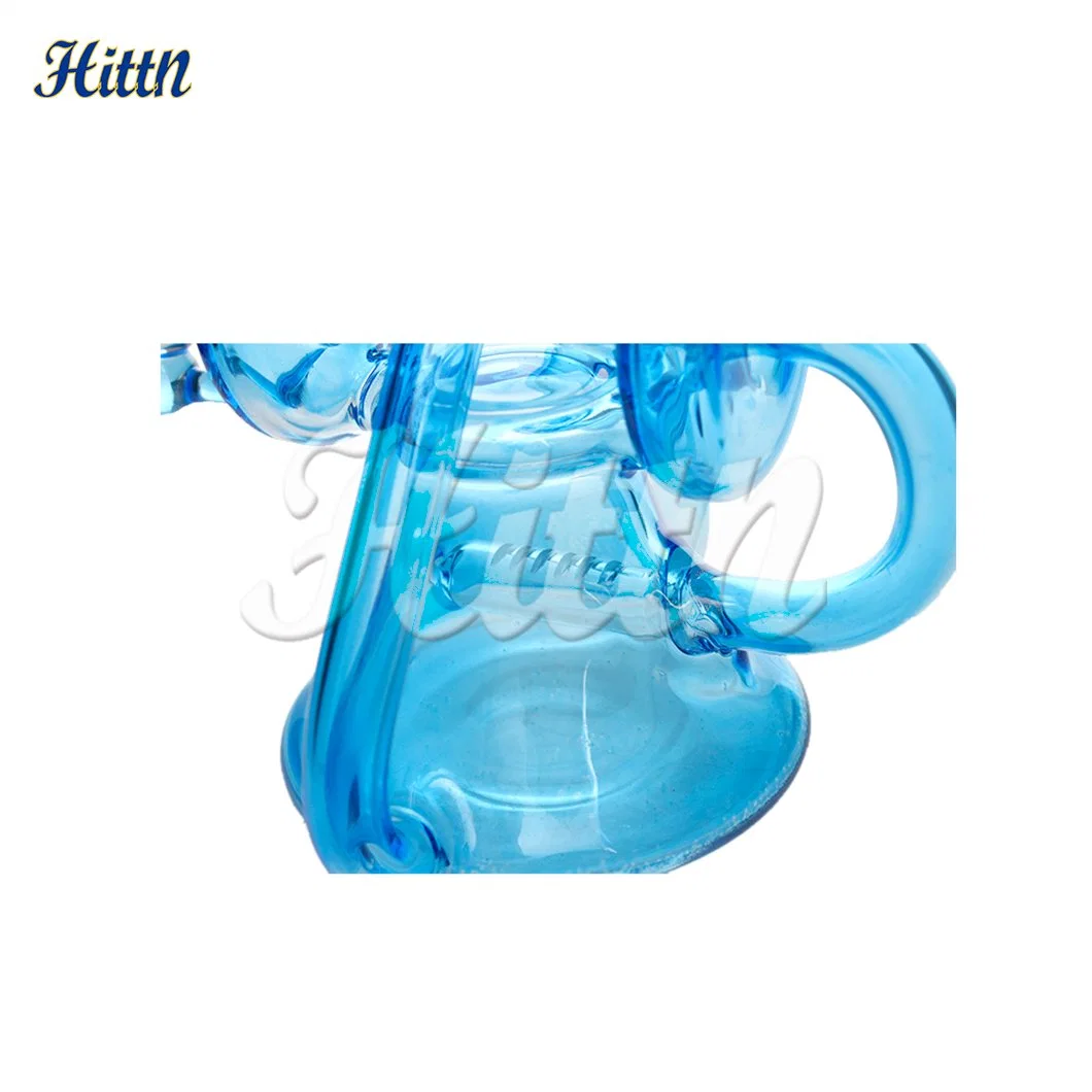 Wholesaler 8.7 Inches One Hitter Oil DAB Rig Recycler Shisha Hookah Tobacco Glass Recycling Water Pipes