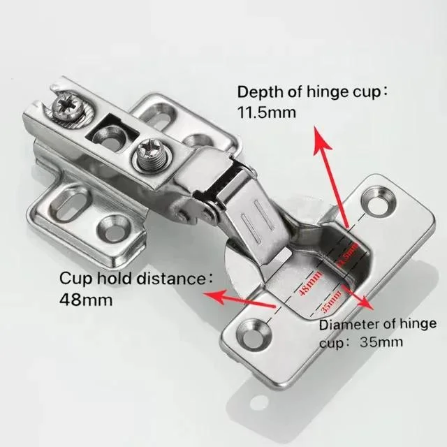 Kitchen Hydraulic Slide on Cabinet Concealed Hinge for Furniture Hardware