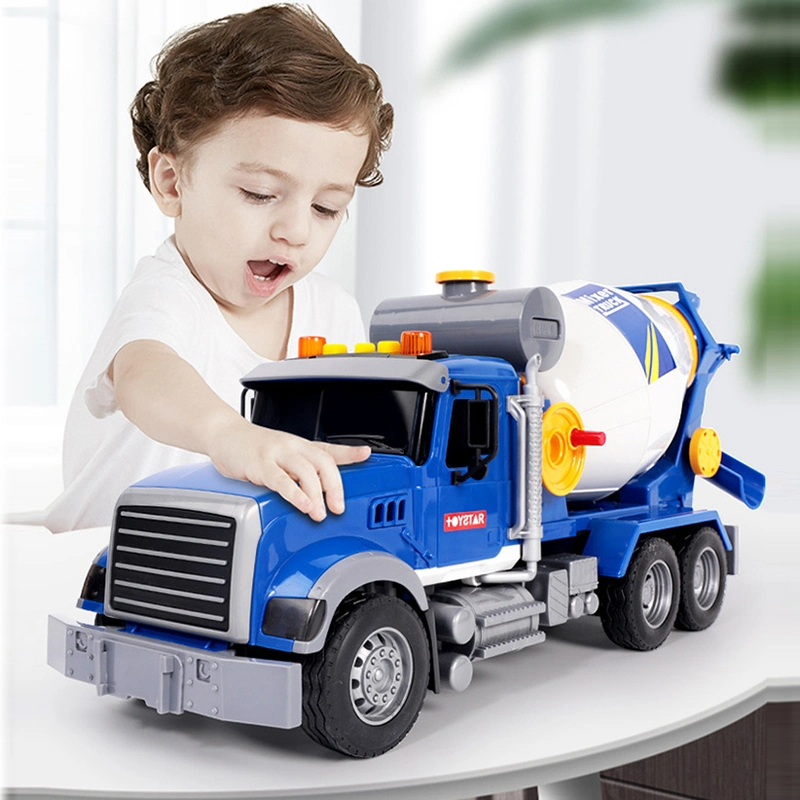 Engineering Fahrzeug High-End kann Spielzeug für Jungen Geschenk Baby aufblasen Friction Power Truck Betonmischer mit Musik und Licht