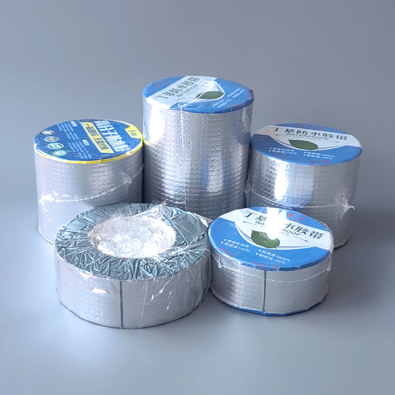 Factory Waterproof Adhesive Aluminum Foil Butyl Tape Flashing Bitumen Waterproof 1.5mm Thickness Butyl Rubber Tape