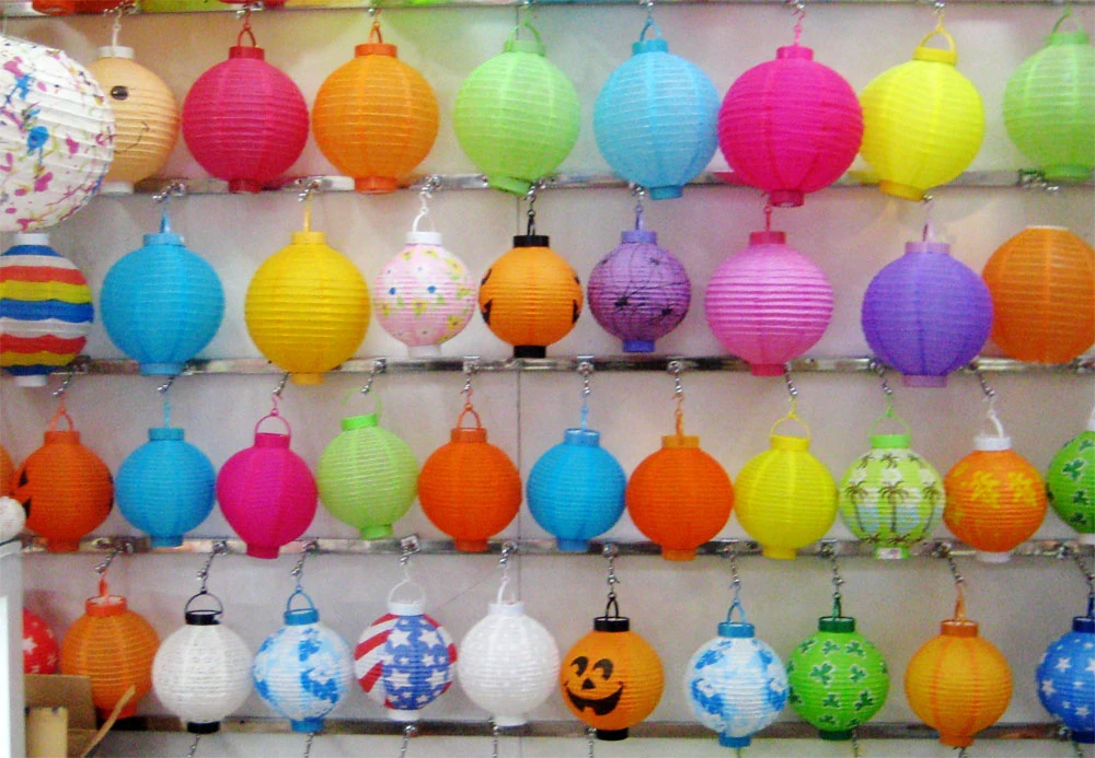 Colorful Paper Lantern Lampion Lights Garland