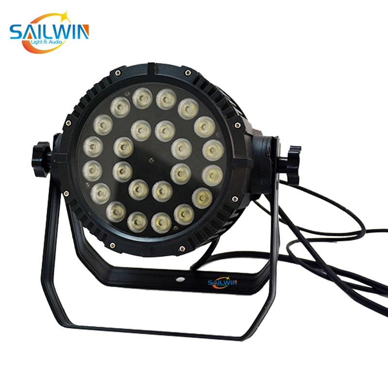 DMX IP65 24PCS 18W 6in1 Rgbaw UV LED PAR64 Light Disco Stage Projector