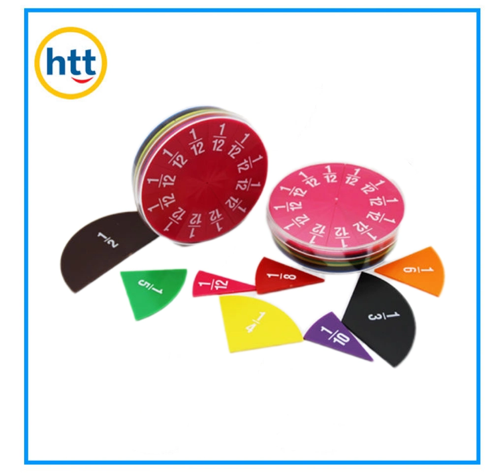 Educational Math Toy Rainbow Round Fraction Circles