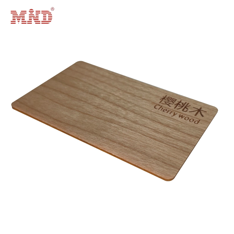 Carving Logo 13.56MHz Engraved Gift Design RFID NFC Wooden Card