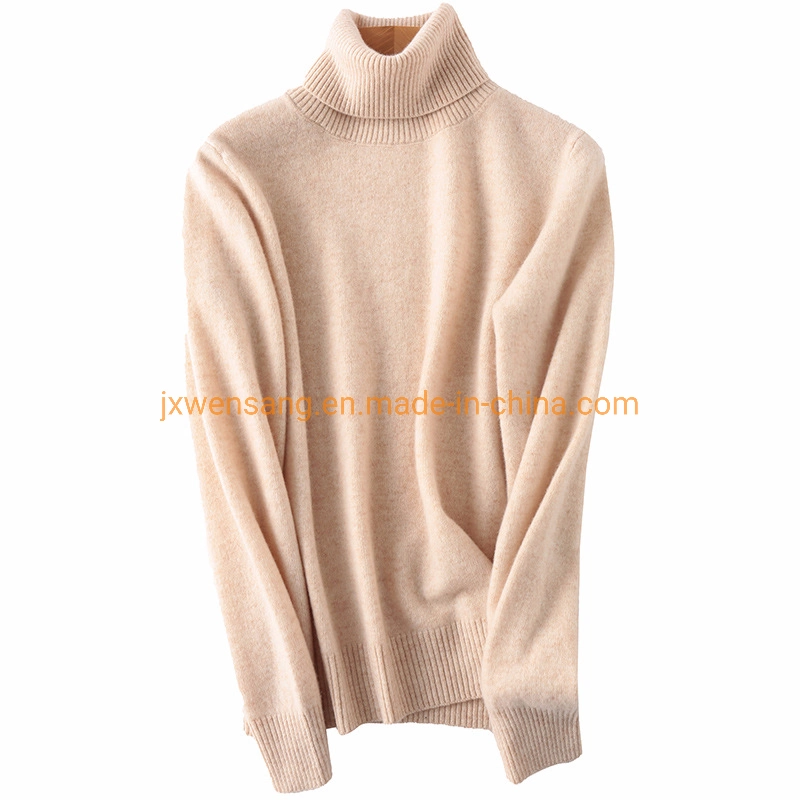 100% Merino Wool Women Long Sleeves Various Colors Turtleneck Roll Neck Sweater From China Manufacturer