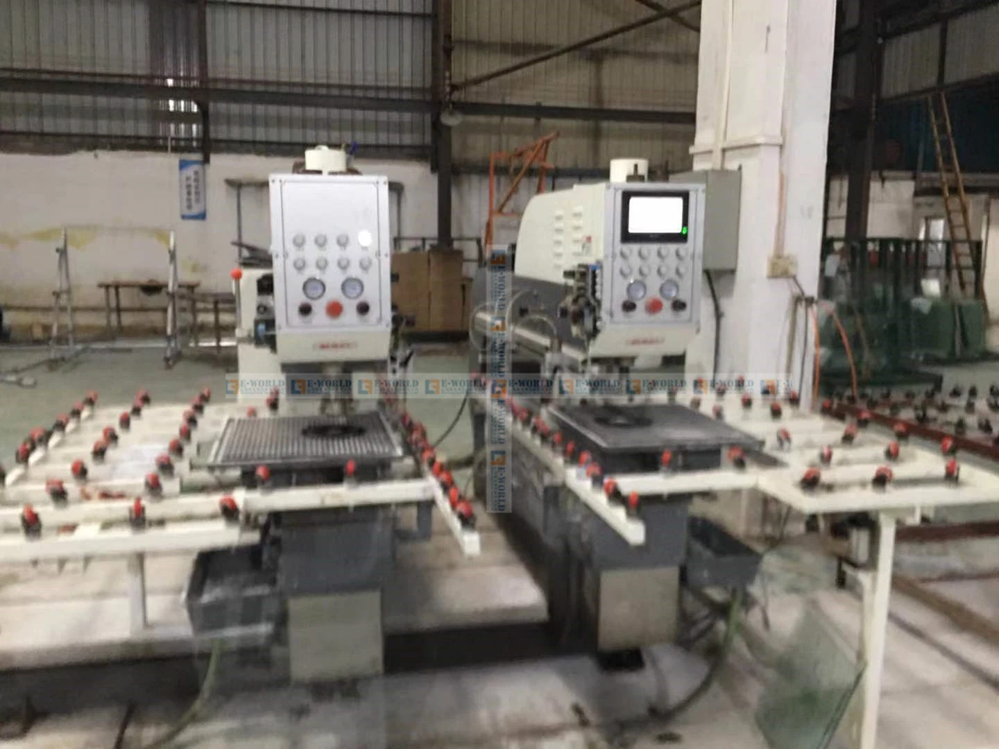 PLC Control Double Head Automatic Glass Hole Drilling Machine E-Ld0223