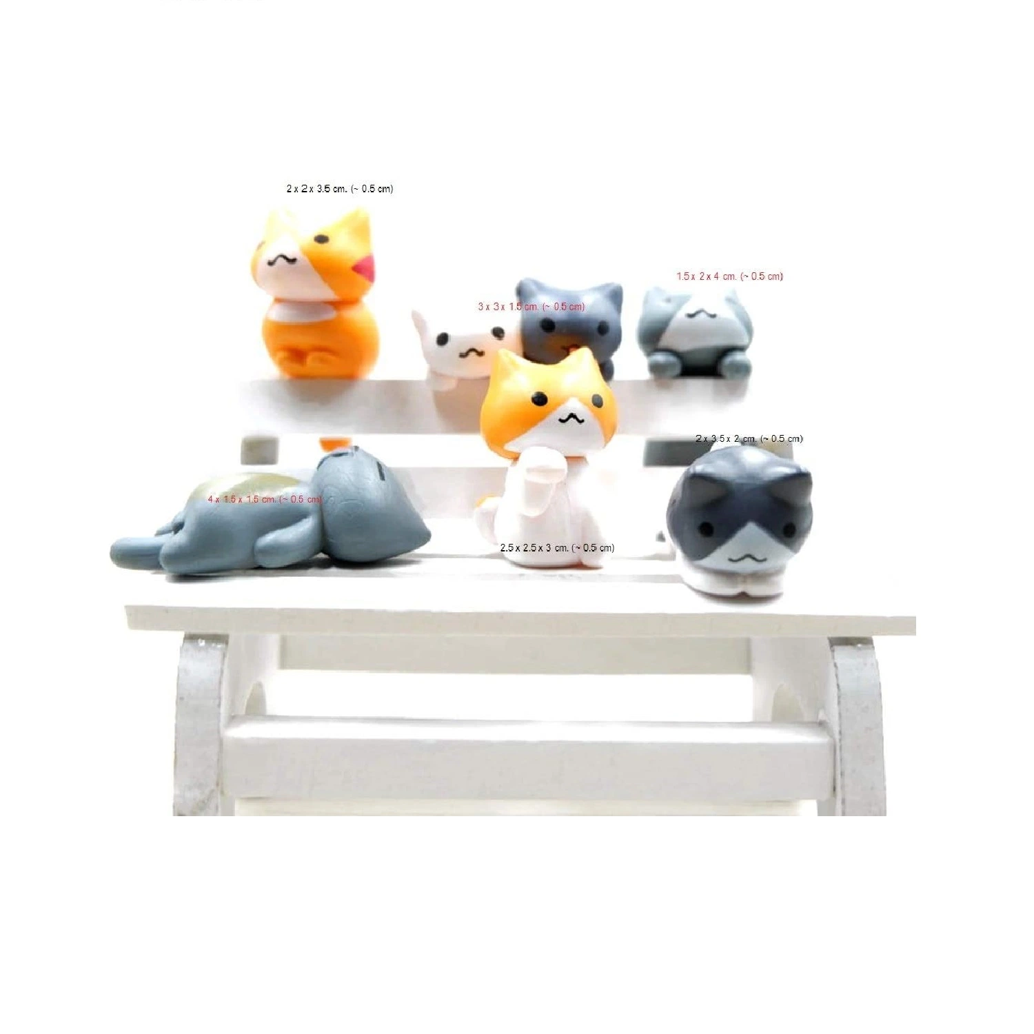 Animal Cat Kitty Characters Toys Mini Figure Collection Play Set