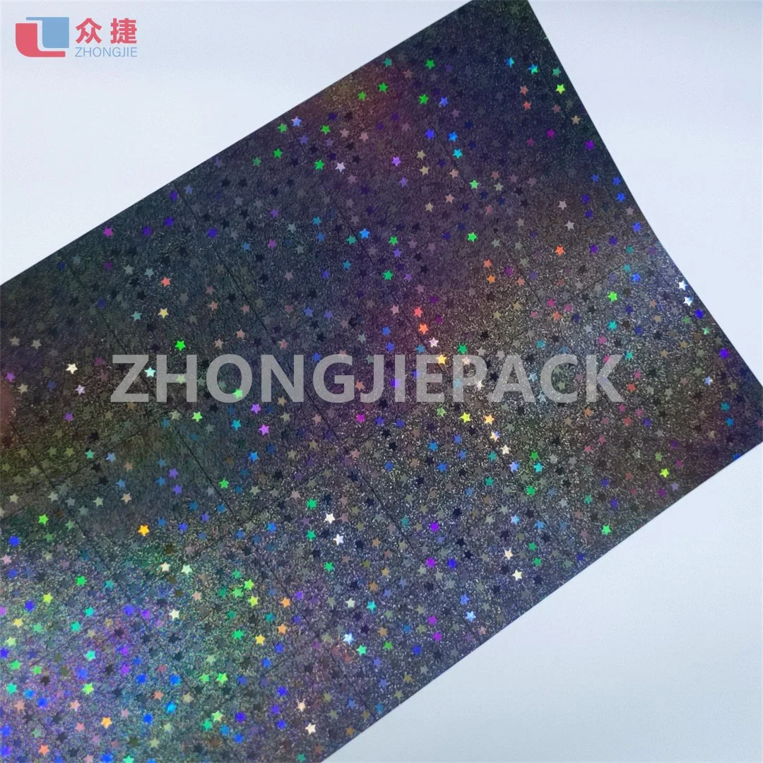 Christmas Gift Packaging Laser Star Pattern Hologram Film Lamination Paperboard Waterproof Paper