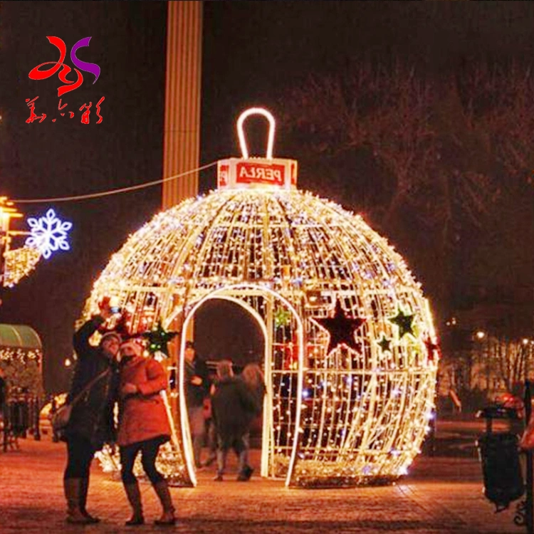 Popular and Colorful Outdoor Waterproof 3D LED Motif Light Decoration Giant Christmas Ball