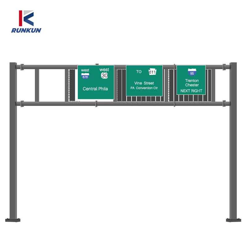 China Supplier Highway Safety Sign Octagon LED Light Outdoor Galvanized Traffic Gantry