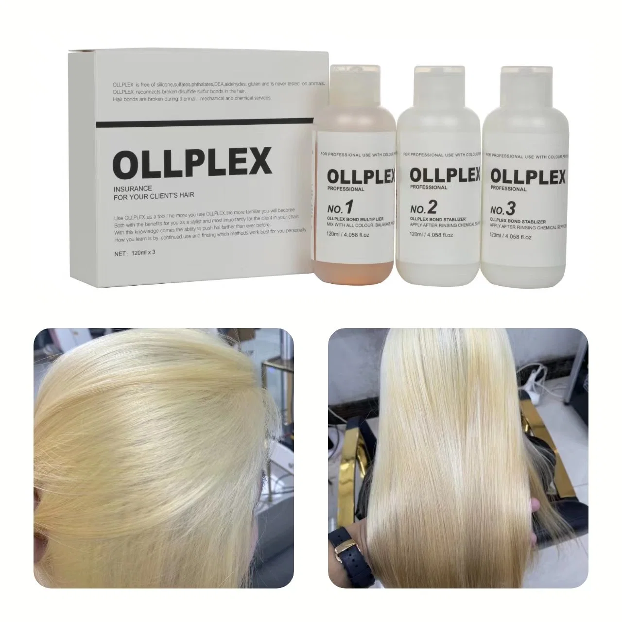 Olaplex Hair Restoration Treatment at Salon Suitable Prevent Breakage All Hair Types