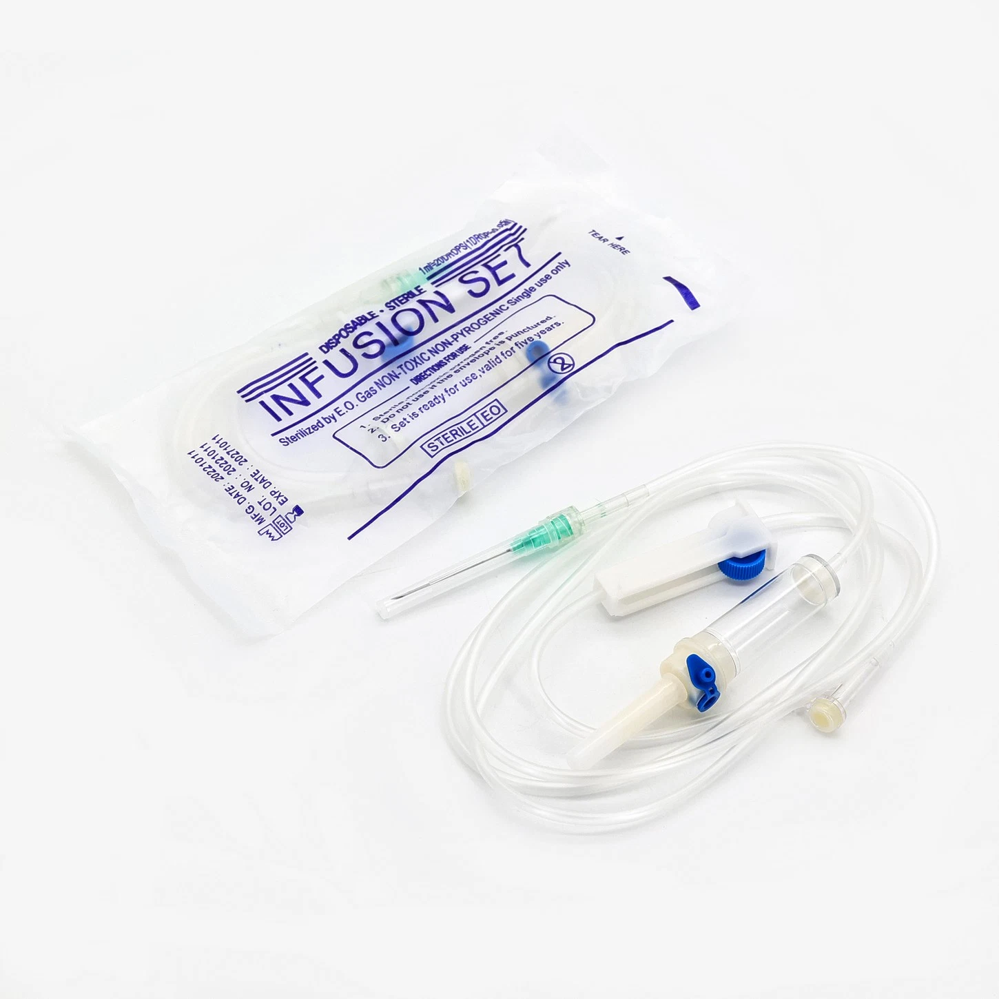 Medical Disposable Sterile Luer Slip/Luer Lock Latex Free Intravenous Infusion Set with Needle with Air Vent/Filter