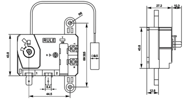 WK-R66 Kapillarthermostat für sofort-Heißwassererhitzer