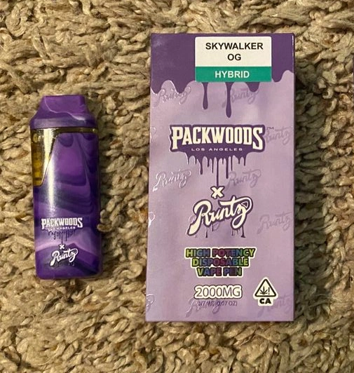 Packwoods Runtz X 510 Batería vacía Vape Vaporizador de aceite de la HHC