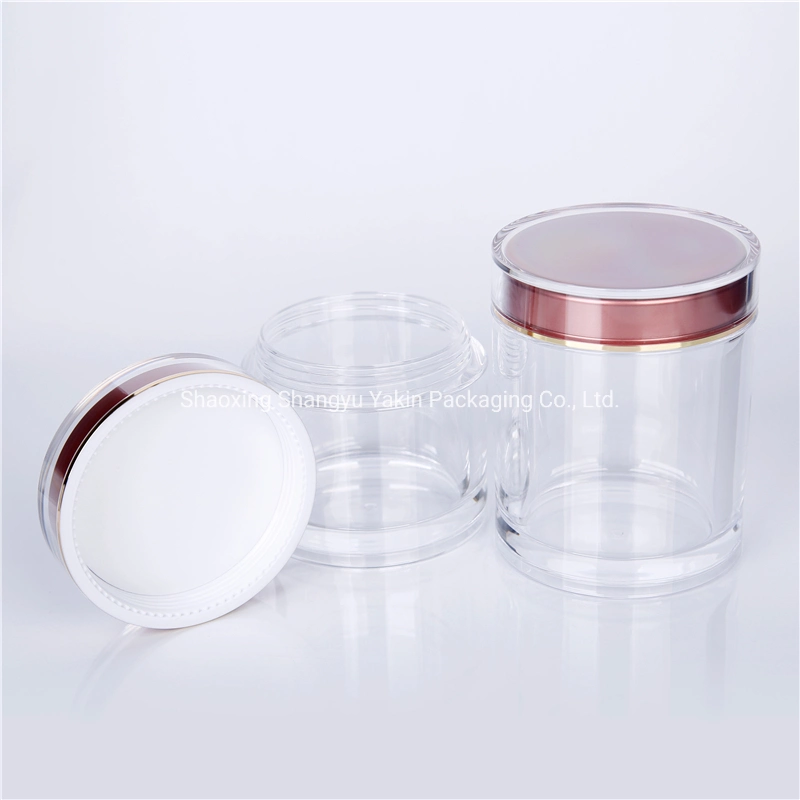 Transparent Round 200ml Harcare Bottle Gold Cap with SGS