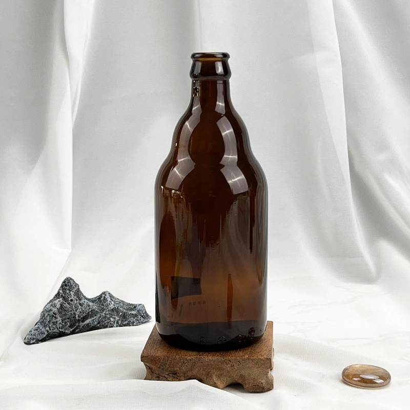 500ml Amber Glass Beer Bottle, Craft Beer Bottles with Crown Cap