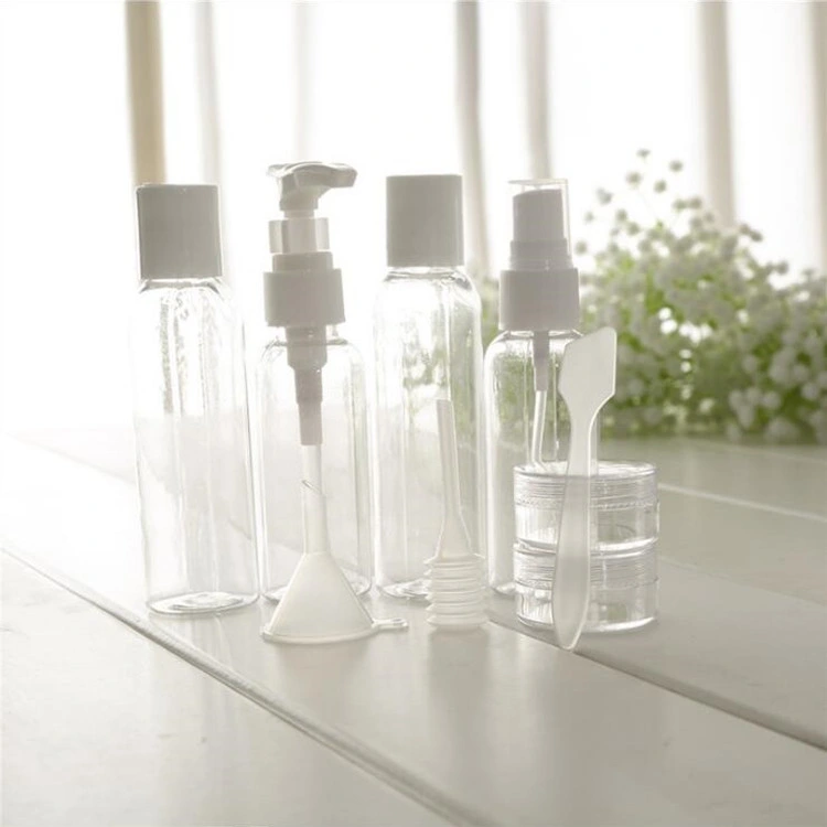 50ml Plastic Cosmetic Travel Bottles Set Travel Kit Bottle with Zip Bag